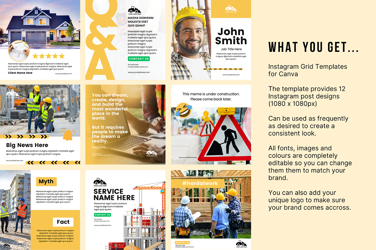 Construction Social Media, a Social Media Template by Sincerely Media (Photo 2 of 8)