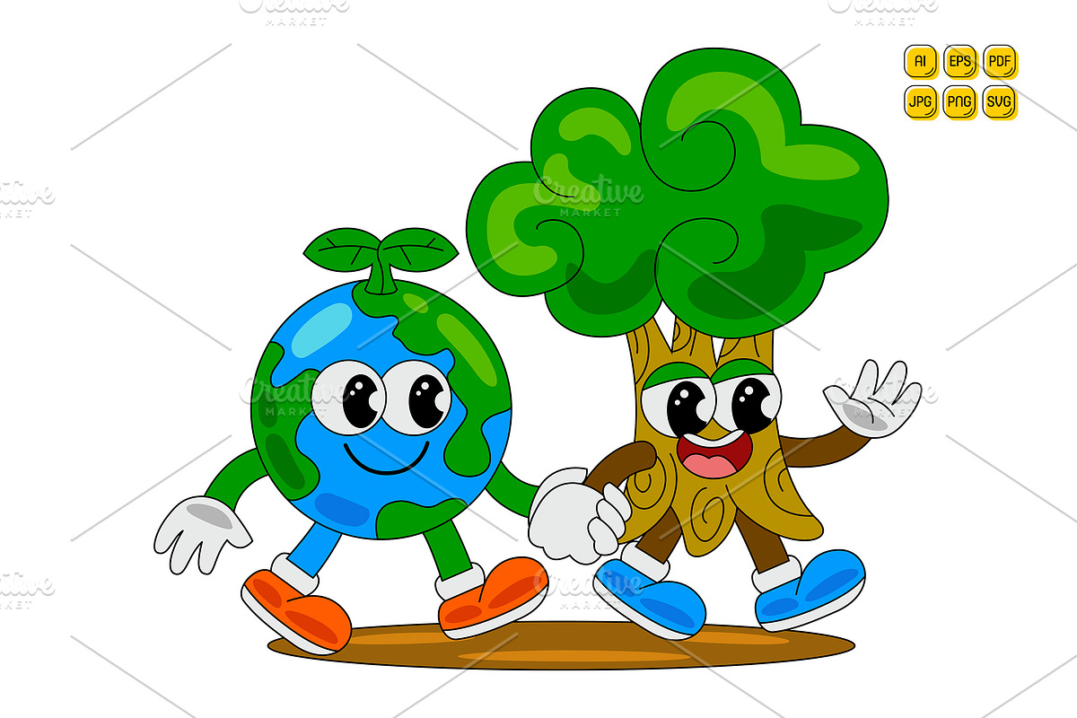 Earth Day Character Vector Pack 02, an Object Illustration by MEDZ (Photo 2 of 6)