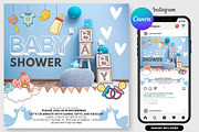 7 Baby Shower Flyer Bulndle | Canva, a Graphic by graphicforest (Thumbnail 4 of 9)