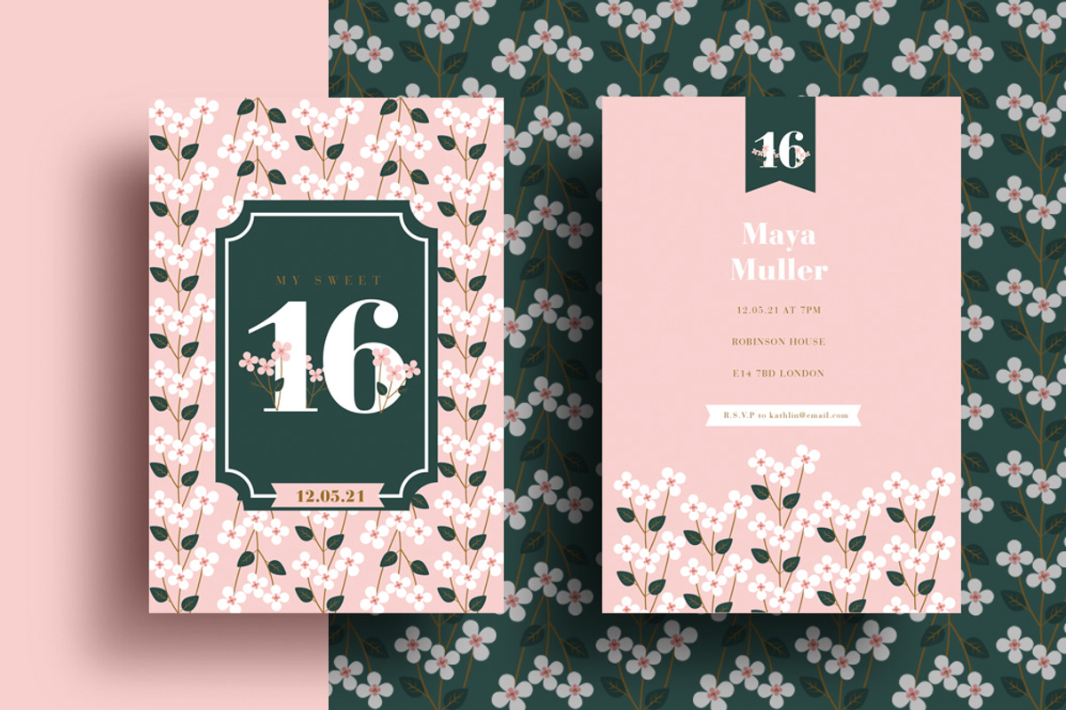 My Sweet 16 Invitation, an Invitation Template by Werlang Paper (Photo 1 of 2)