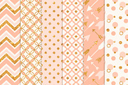 Peach Glitter Digital Papers, a Pattern Graphic by Amanda Ilkov (Thumbnail 2 of 3)