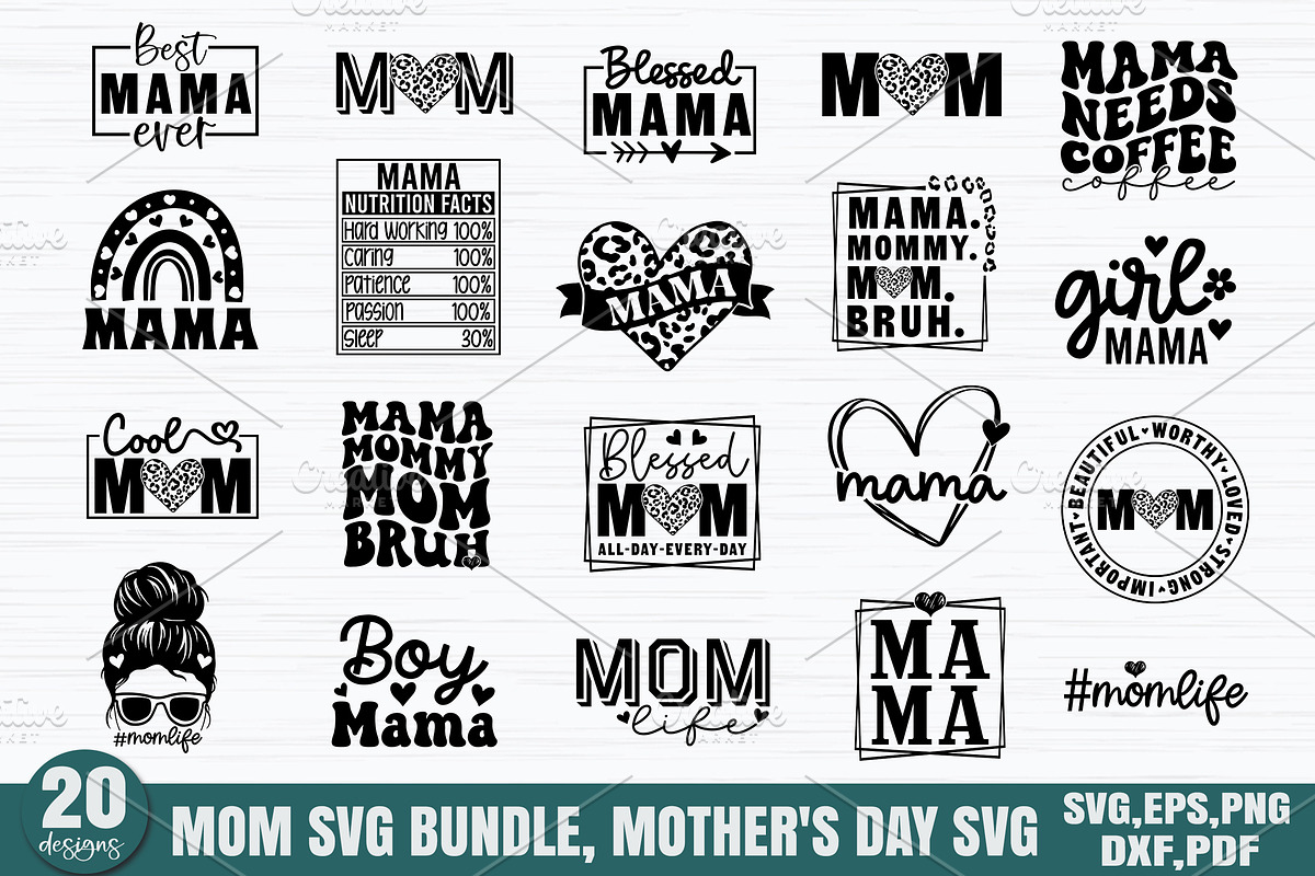 Mother's Day SVG Mega Bundle, a Graphic by Designer302 (Photo 3 of 7)