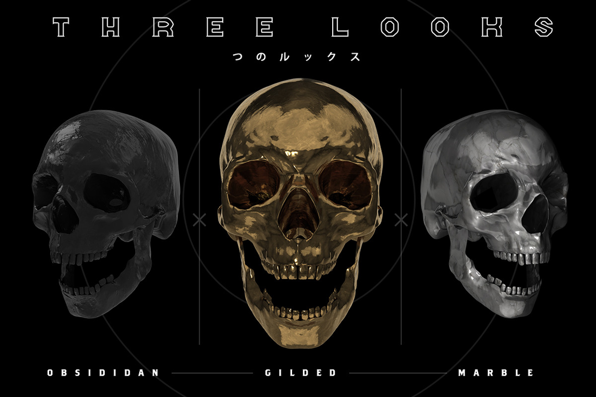 SKULLA- 27 SICK SKULL RENDERS, an Object Graphic by GOAT Design Co. (Photo 3 of 6)