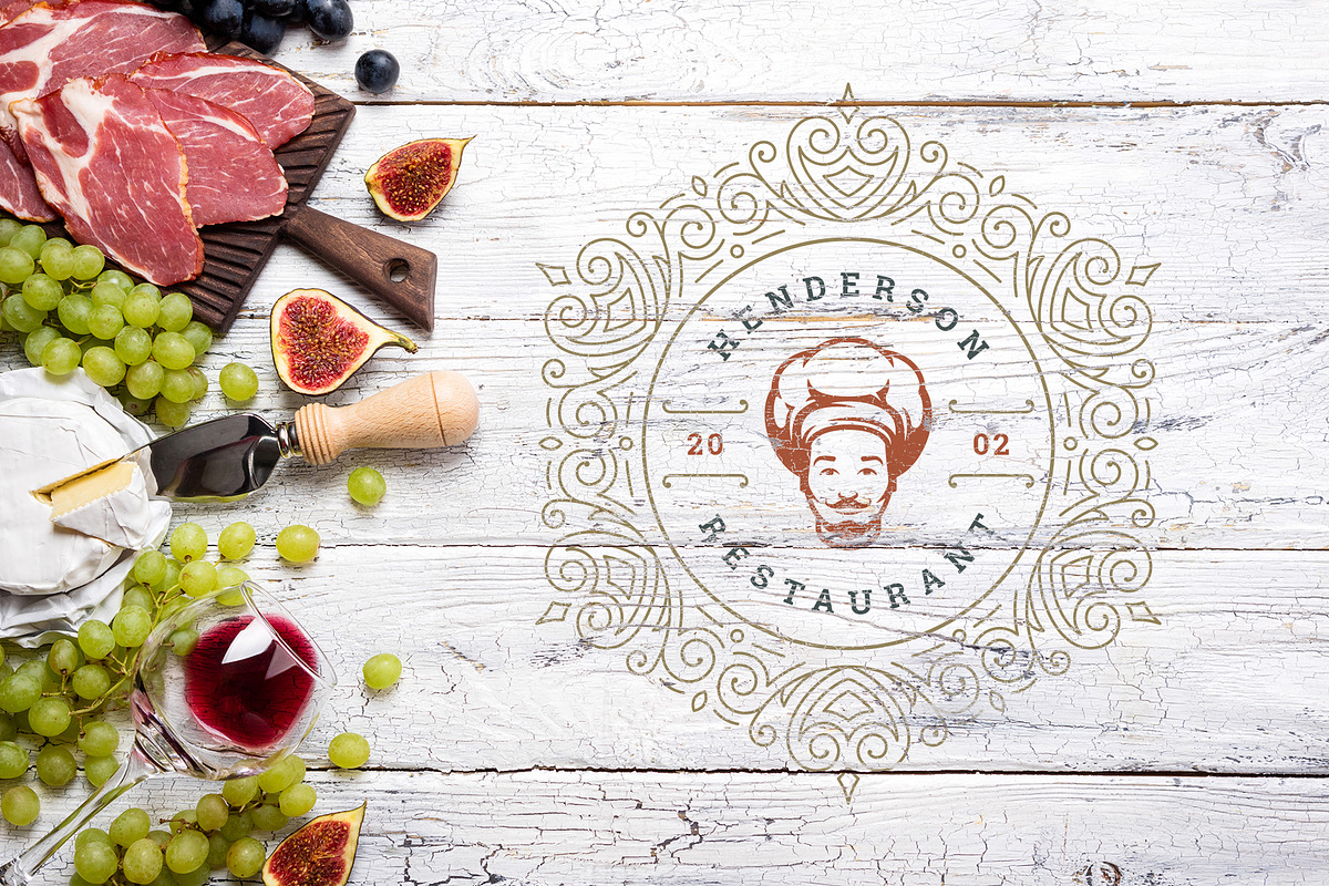 36 Restaurant Logos and Badges, a Branding & Logo Template by Vasya Kobelev (Photo 13 of 20)