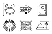 Bundles Set Floral Wedding Icons, an Outline Icon by adenpinkstore (Thumbnail 42 of 44)