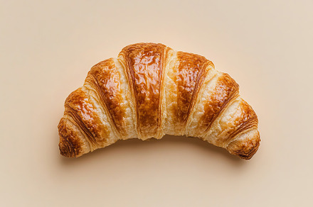 French pastry croissant, fresh baked, a Food & Drink Photo by AlyaAnd