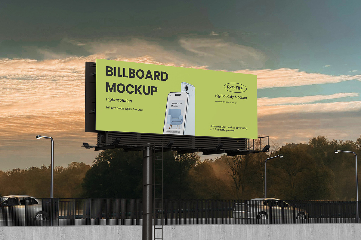 Outdoor Billboard Mockup, a Product Mockup by Graphicbars (Photo 5 of 6)