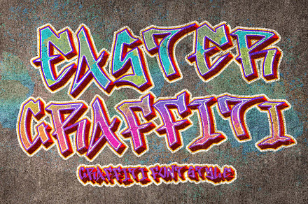 Easter Graffiti, a Blackletter Font by Yoga Letter