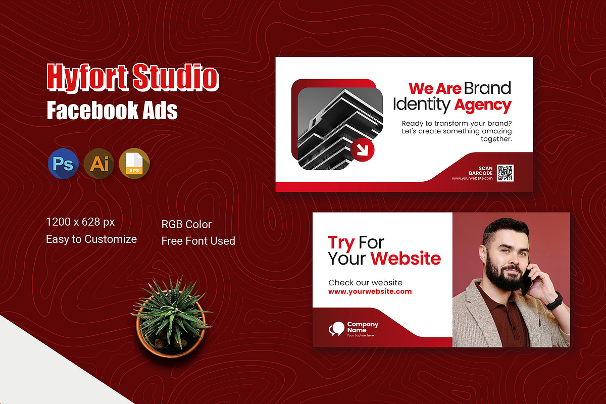 Hyfort Studio - Facebook Ads, a Social Media Template by Esensifiksi.studio (Photo 1 of 3)