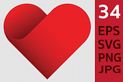 34 Red Heart icons., an Icon by Paperboxshop (Thumbnail 2 of 6)