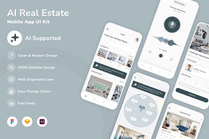 AI Real Estate Mobile App UI Kit