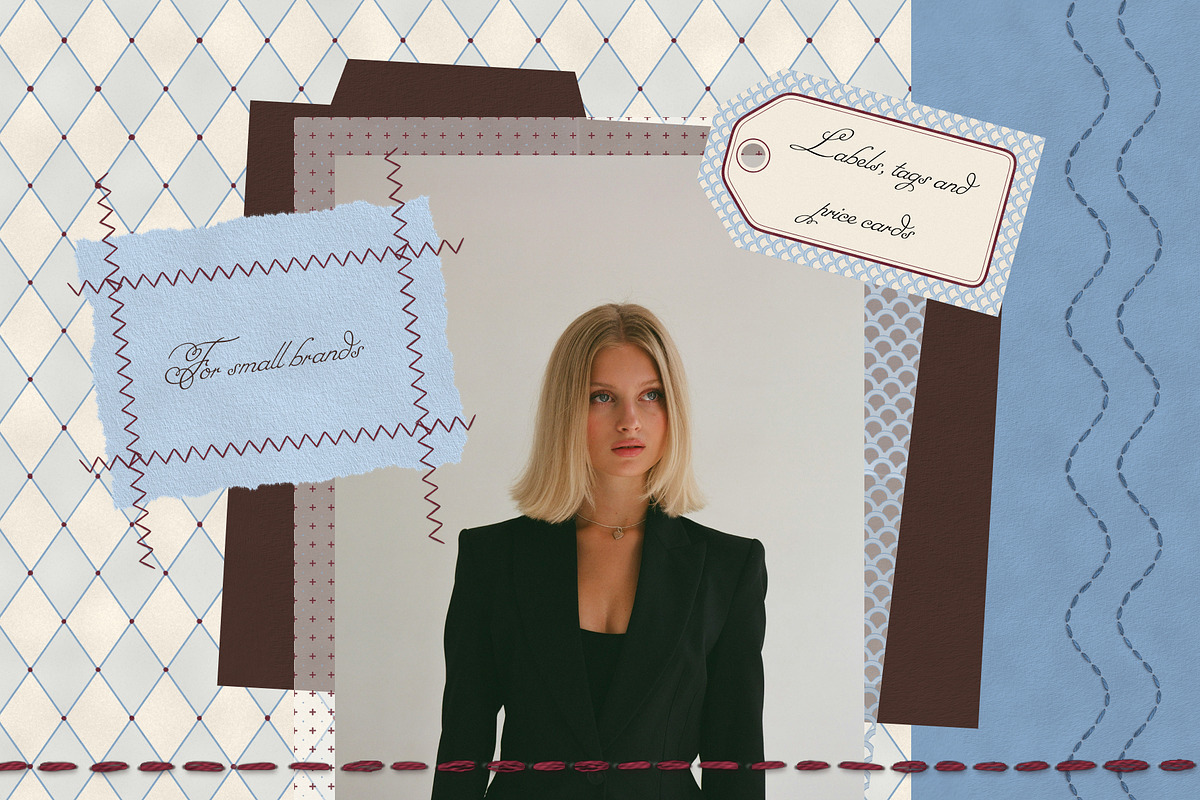 Stitched Paper Vellum Collage Kit, an Object Graphic by Anzhelika (Photo 4 of 9)