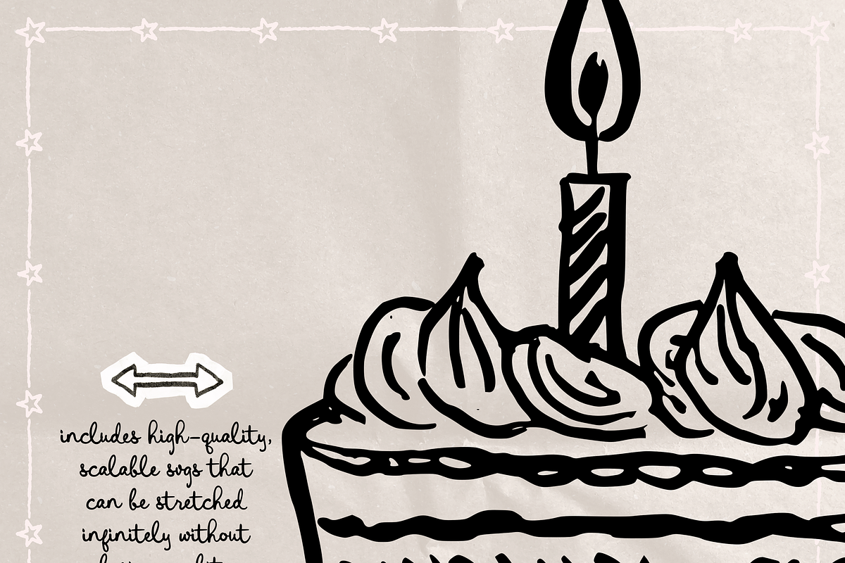 Birthday Clipart, Party Doodles, an Object Graphic by The October Creative (Photo 3 of 6)