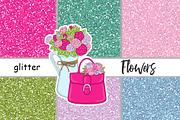 Flowers Glitter, a Texture Graphic by GlamArtZhanna (Thumbnail 1 of 3)