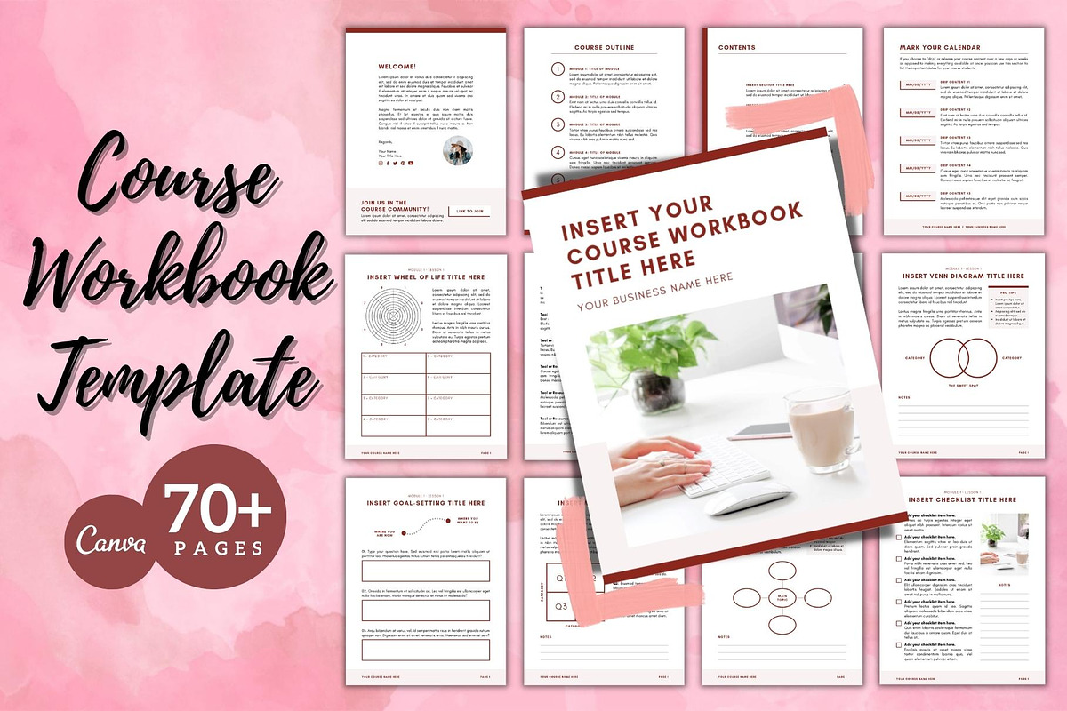 Course Workbook Template, a Magazine Template by ProductiveandFree (Photo 1 of 21)