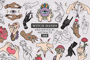 Witch hands and mystical artifacts