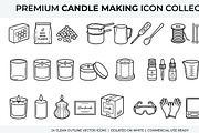 44 Candle Making Outline Icons, an Outline Icon by adenpinkstore (Thumbnail 1 of 17)