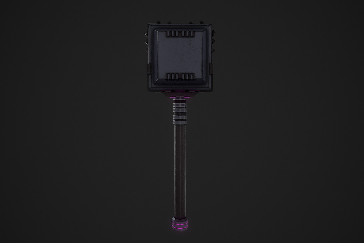 Cyberpunk Hammer, an Object 3D Model by Midgardians (Photo 2 of 10)