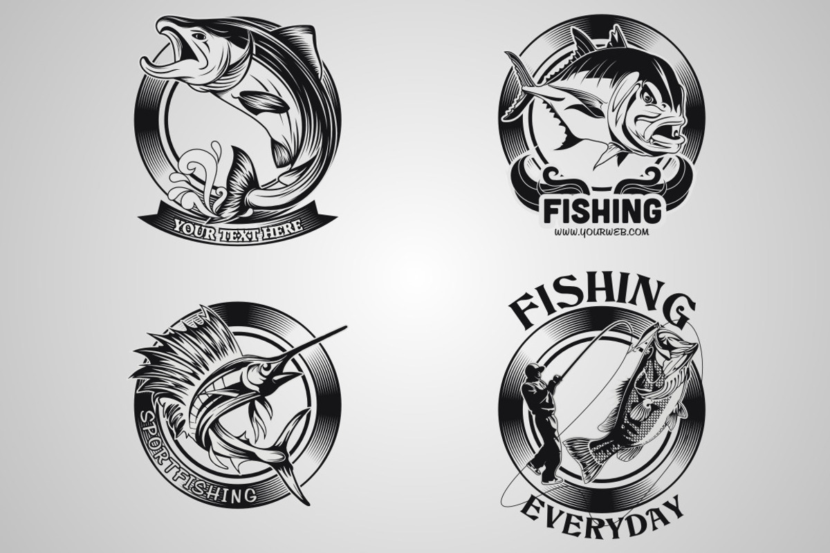 4 Fish Vector Dark and Light, an Illustration by weervector (Photo 2 of 3)