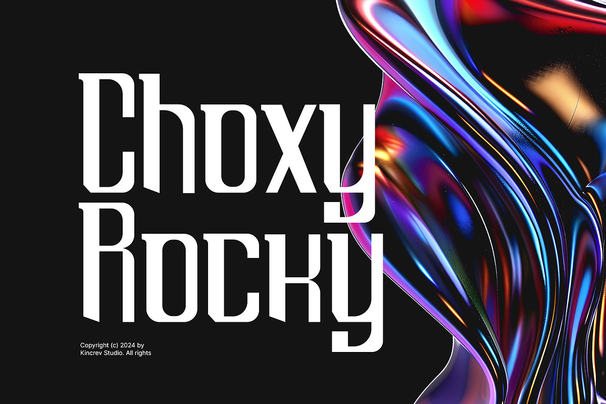 Choxy Rocky, a Slab Serif Font by Kincrev Studio (Photo 1 of 7)