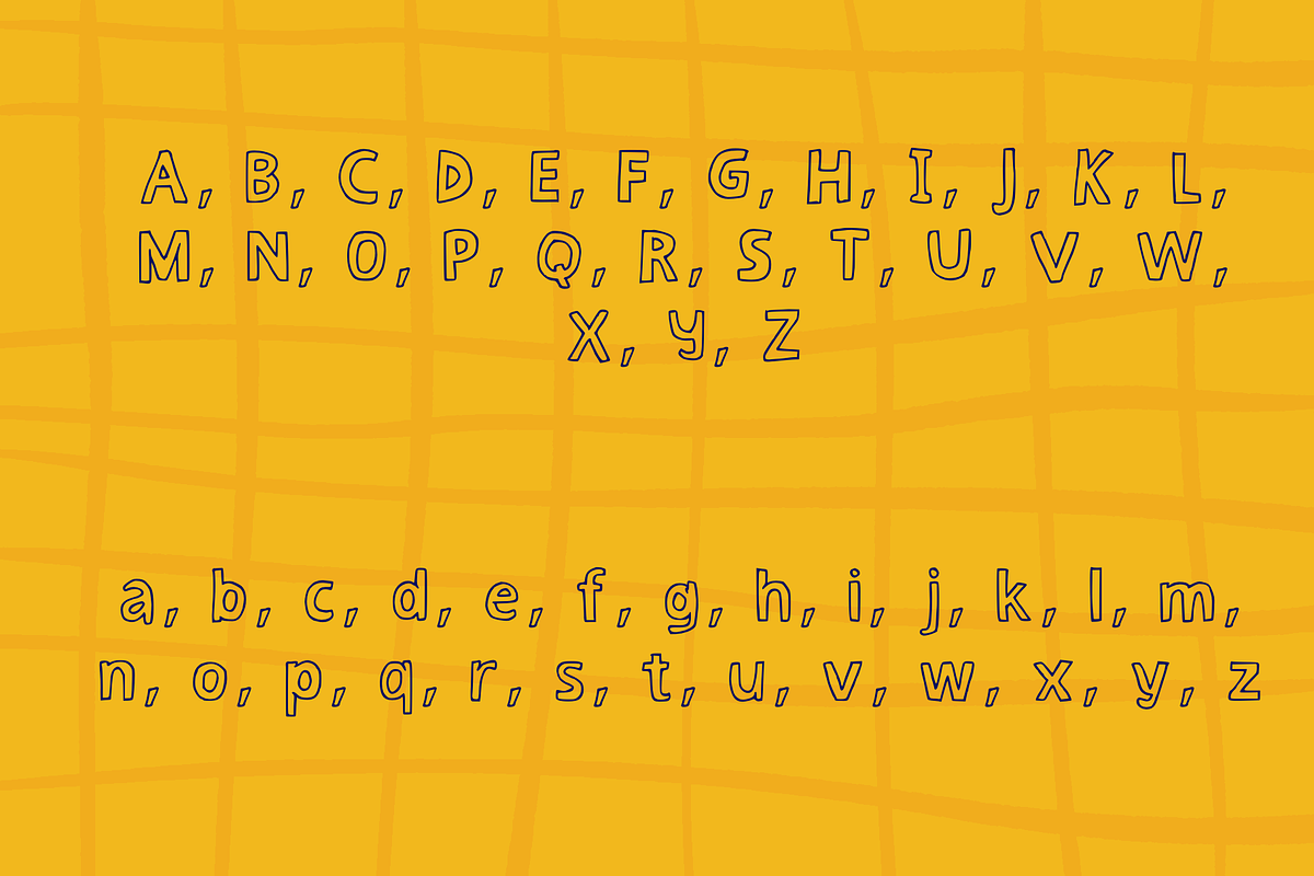 playful outline handdrawn font kit, a Handwritten Font by Ashiya Pixel (Photo 13 of 20)