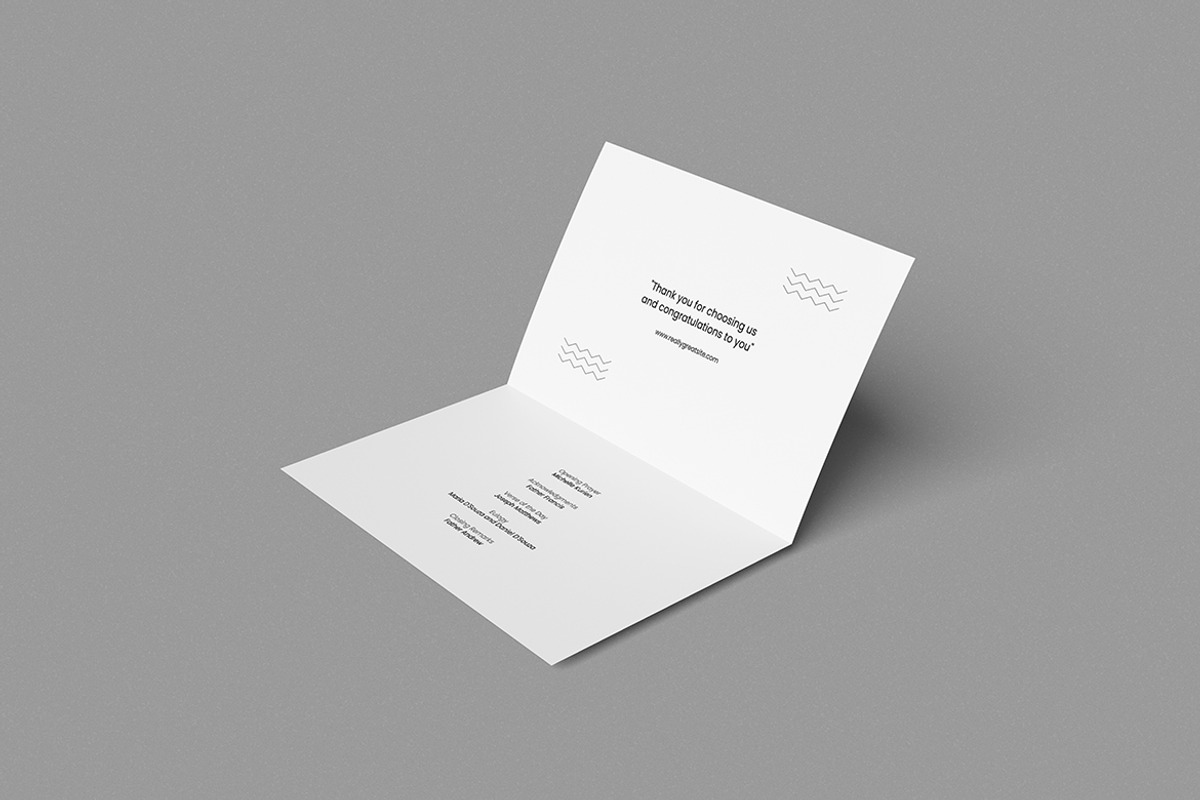 Folded Invitation Mockup, a Product Mockup by swsi-studio (Photo 3 of 5)