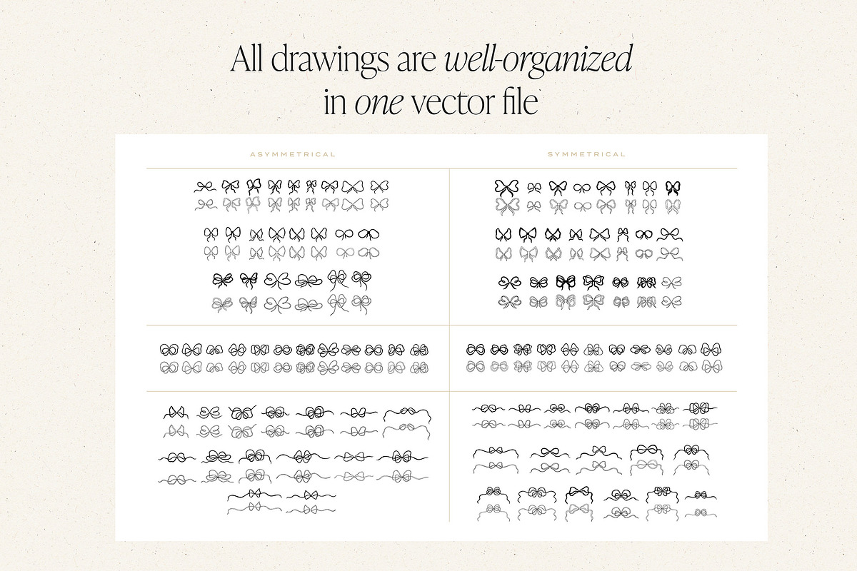 Hand-Drawn Bows Collection - Vol 01, an Object Graphic by Type and Graphics Studio (Photo 11 of 16)