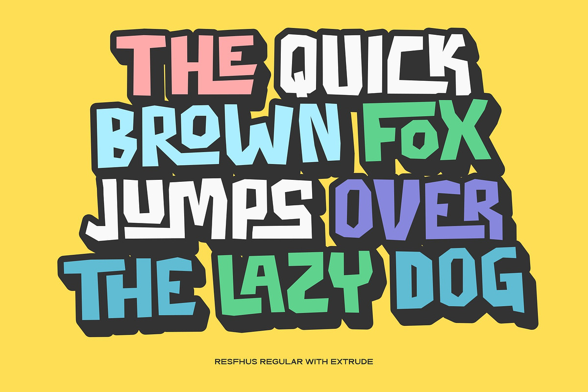 Resfhus, a Sans Serif Font by Yktypstd (Photo 5 of 10)