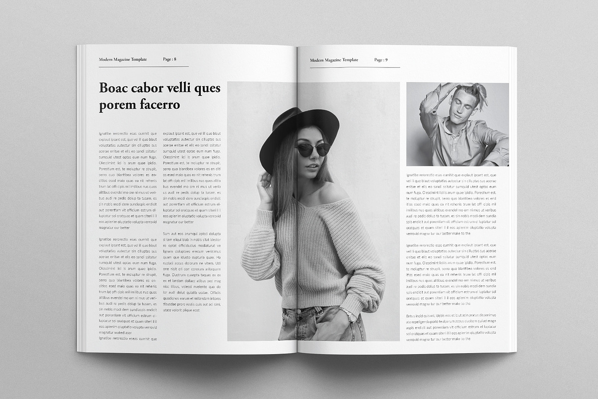 Modern Magazine Template, a Magazine Template by E-Type (Photo 4 of 7)