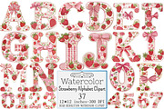 Strawberry Alphabet Clipart, a Seasonal Illustration by Design Market (Thumbnail 1 of 5)