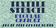 Textile Stencil JNL, a Font by Jeff Levine Fonts (Thumbnail 1 of 5)