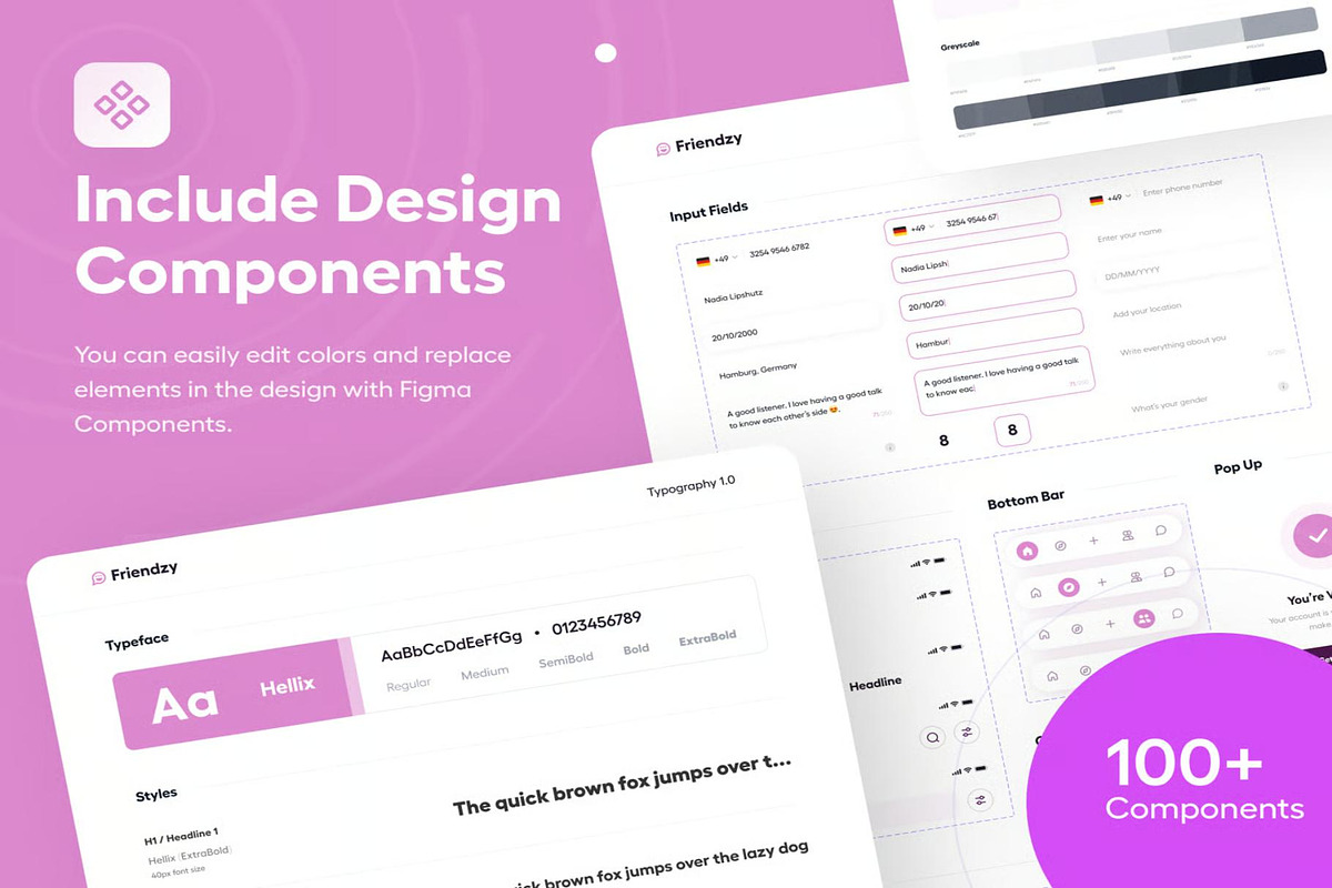 Friendzy - Dating App UI Kit, an UI Kit Template by Creative Perspective (Photo 7 of 8)