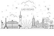 Las Vegas Skyline, USA, an Object Illustration by Tettygreen (Thumbnail 1 of 3)