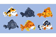 Cute goldfish breeds. Different, an Animal Illustration by YummyBuum (Thumbnail 1 of 3)
