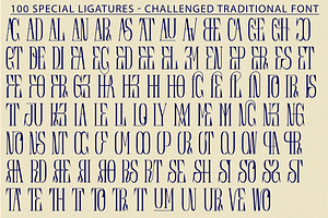 CHALLENGED TRADITIONAL FONT