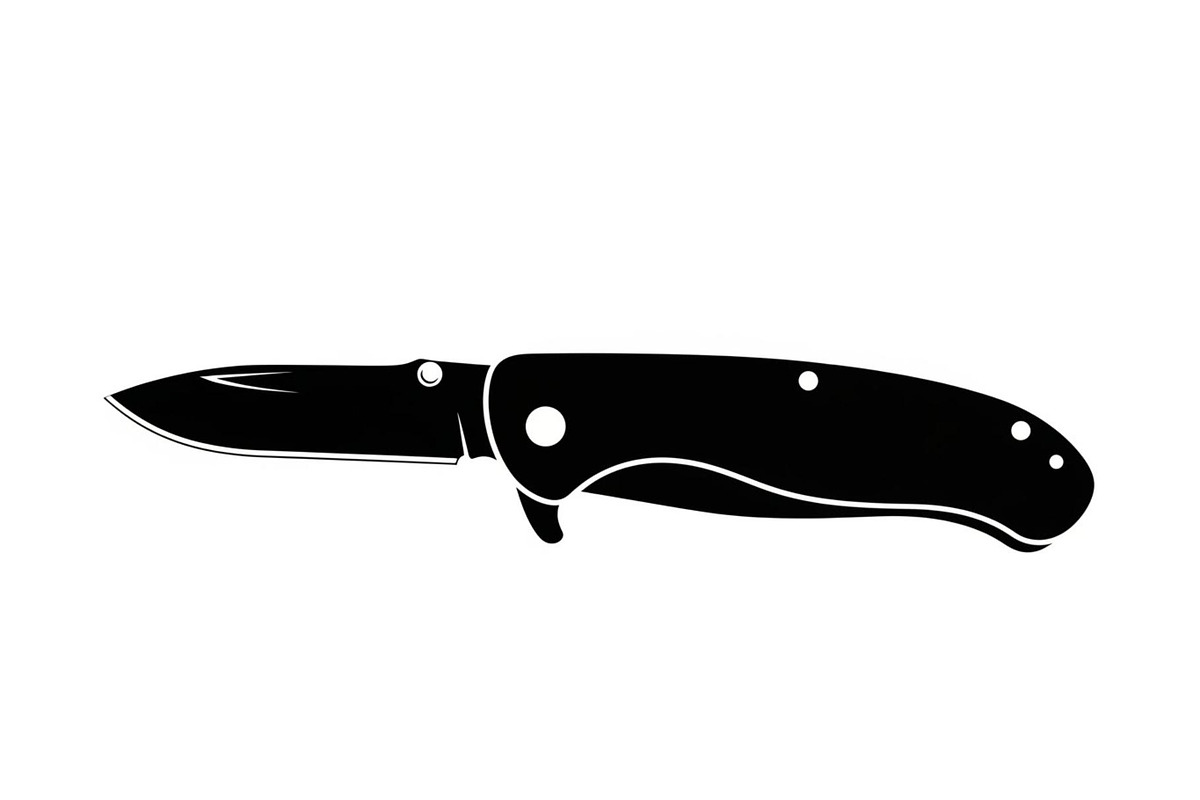 Folding Pocket Knife Silhouette, a Graphic by hafijul (Photo 2 of 12)