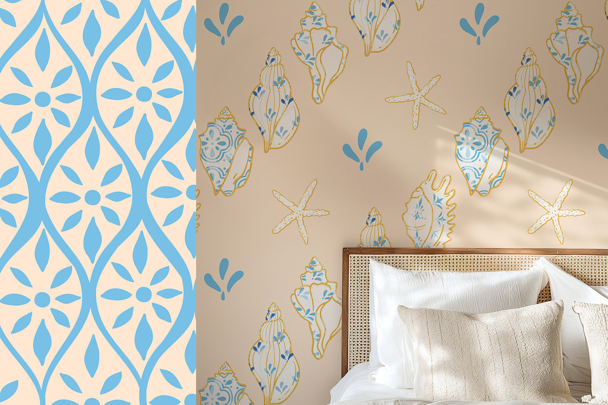 Azulejo Portuguese Shells, a Pattern Graphic by Carpet Tapete Pretzel (Photo 14 of 24)