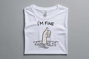 I'm Fine Drowning Hand Embroidery, a Decorative Illustration by Purpose Ekbal (Thumbnail 2 of 3)