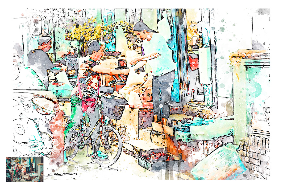 Aquarino - Watercolor PS Action, an Action Add-On by A R T M A R T (Photo 16 of 17)