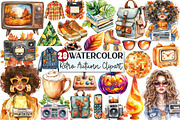 80S Retro Autumn Clipart, an Illustration by Rose Art (Thumbnail 1 of 7)