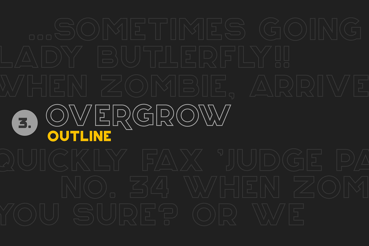 Overgrow Typeface preview 5