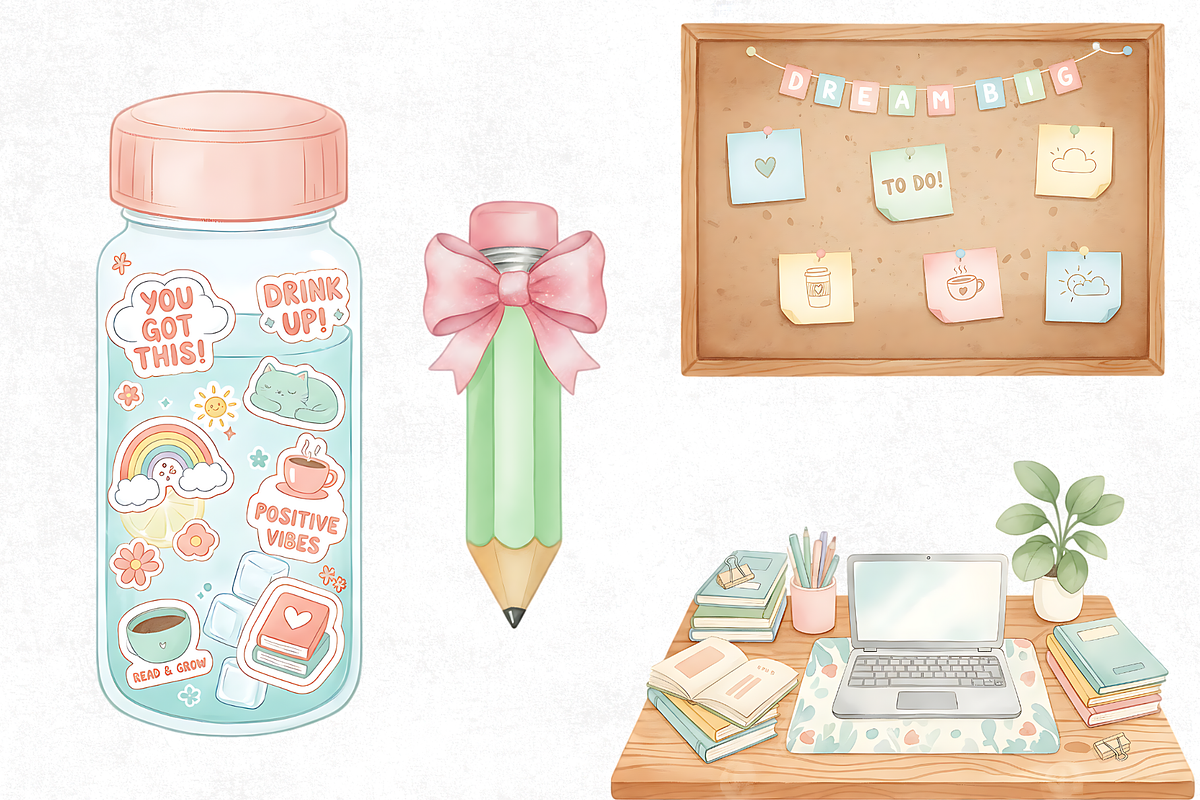 Watercolor Teacher Clipart PNG Bundl, an Industrial Photo by Elegant_Studio44 (Photo 2 of 3)
