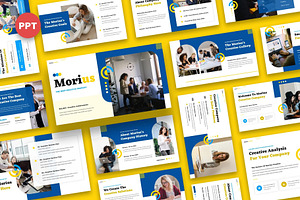 Morius - Creative Company PowerPoint, a Presentation Template by Fit-tee