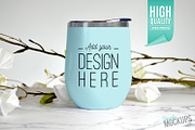 Seafoam Wine Tumbler Mockup, a Cups & Container Mockup by Simply Mockups (Thumbnail 1 of 2)