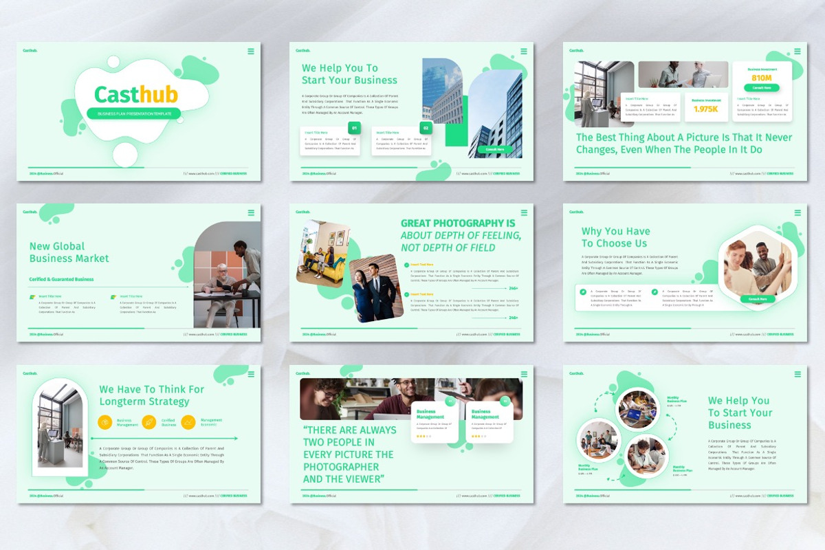 Casthub - Business Plan Powerpoint, a Presentation Template by Dhabee (Photo 2 of 7)