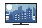cityscape at night landscape vector, a Decorative Illustration by zyxroun shop (Thumbnail 3 of 3)