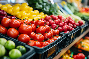 Fresh vegetables on a market stall, a Food & Drink Photo by MistyDay