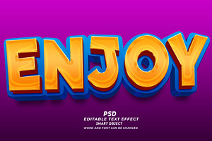 Enjoy 3D PSD Editable Text Effect