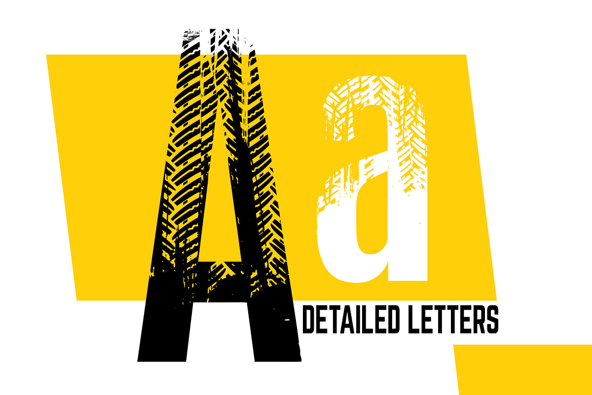 Wheel Tire Alphabet & Lettering Pack, a Transportation Illustration by Annyart Design (Photo 4 of 14)