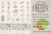 Hand Drawn Fruits and Berries, an Object Graphic by VictoriaSergeeva (Thumbnail 1 of 6)
